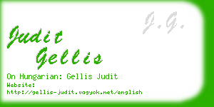 judit gellis business card